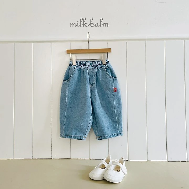 Milk Balm - Korean Children Fashion - #kidzfashiontrend - Roundy Denim Pants - 5