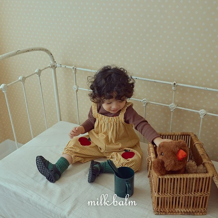 Milk Balm - Korean Children Fashion - #kidzfashiontrend - Apple Overalls - 10