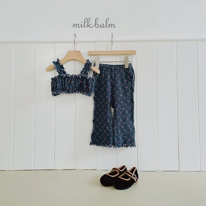 Milk Balm - Korean Children Fashion - #kidzfashiontrend - Bloom Waffle Pants - 8