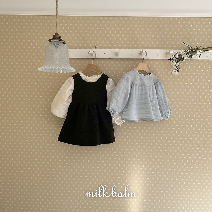 Milk Balm - Korean Children Fashion - #littlefashionista - Embo Jacqard One-piece - 11