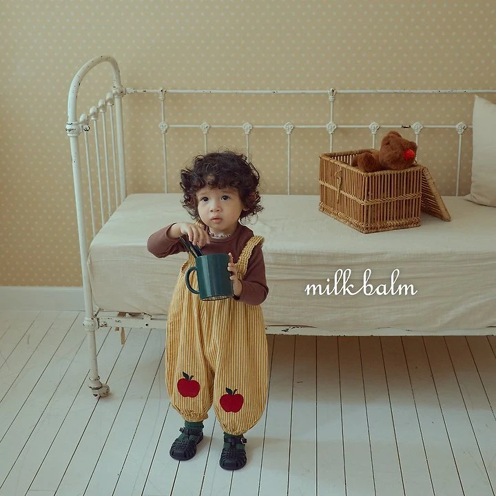 Milk Balm - Korean Children Fashion - #littlefashionista - Apple Overalls - 12