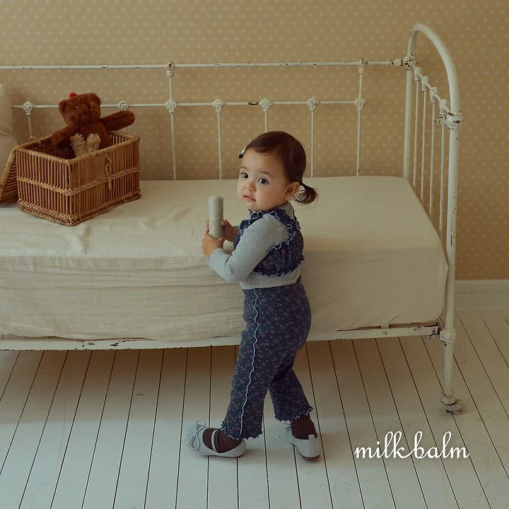 Milk Balm - Korean Children Fashion - #littlefashionista - Bloom Waffle Pants - 10