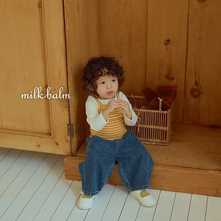 Milk Balm - Korean Children Fashion - #magicofchildhood - Roundy Denim Pants - 8