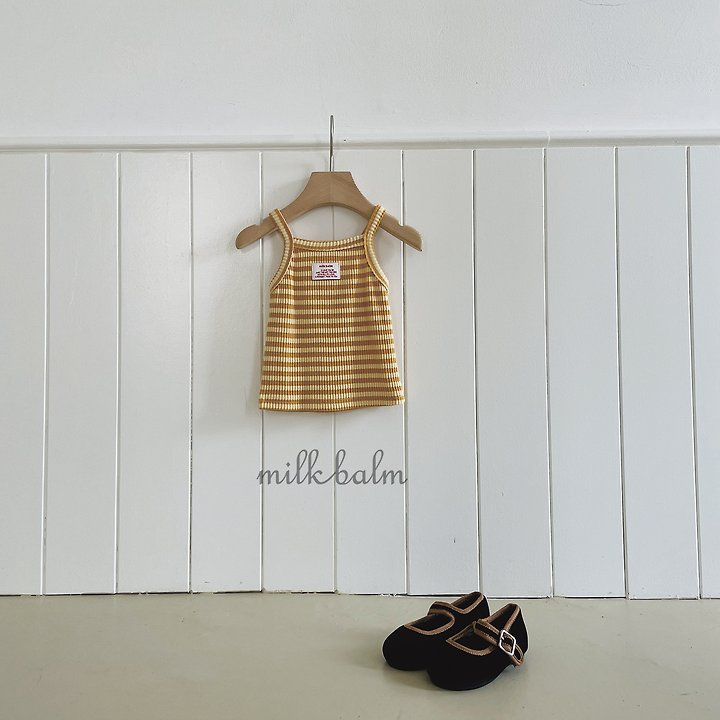 Milk Balm - Korean Children Fashion - #magicofchildhood - Lollypop Frill Sleeveless - 6