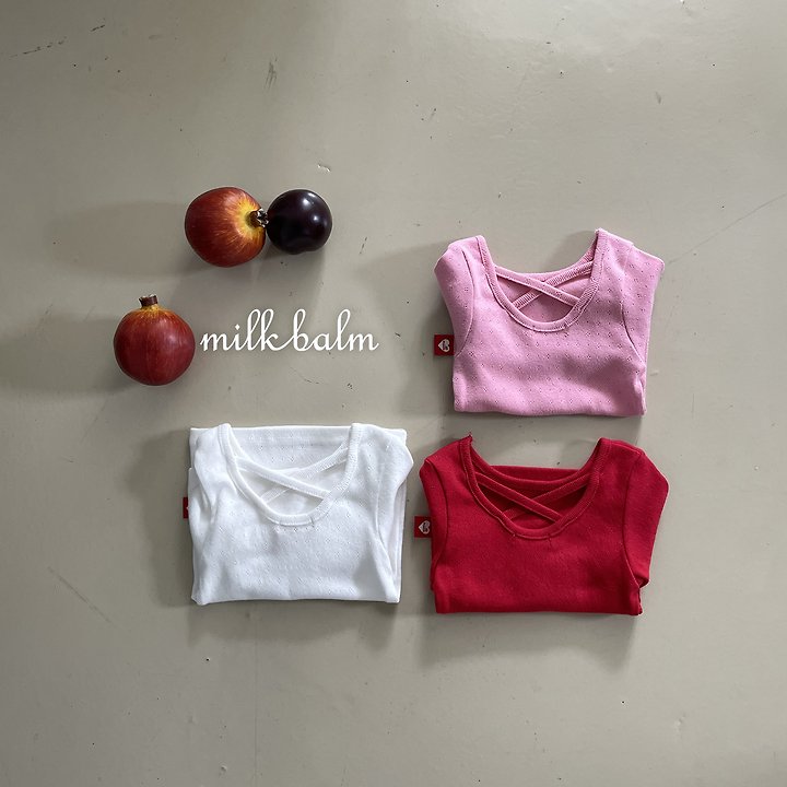 Milk Balm - Korean Children Fashion - #minifashionista - Eyelet X tee