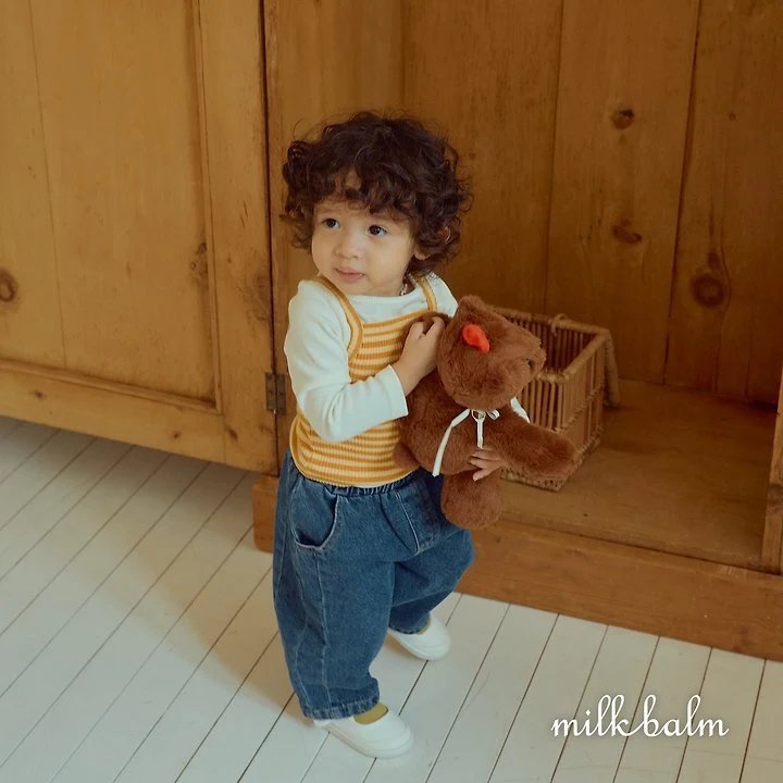 Milk Balm - Korean Children Fashion - #minifashionista - Roundy Denim Pants - 9