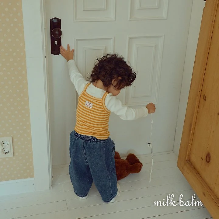 Milk Balm - Korean Children Fashion - #prettylittlegirls - Roundy Denim Pants - 10