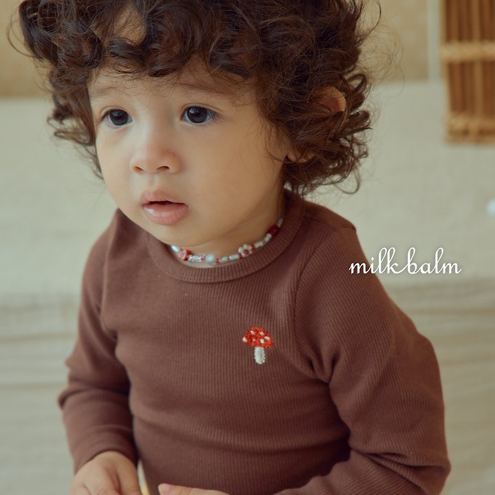 Milk Balm - Korean Children Fashion - #toddlerclothing - Mushroom Tee - 12
