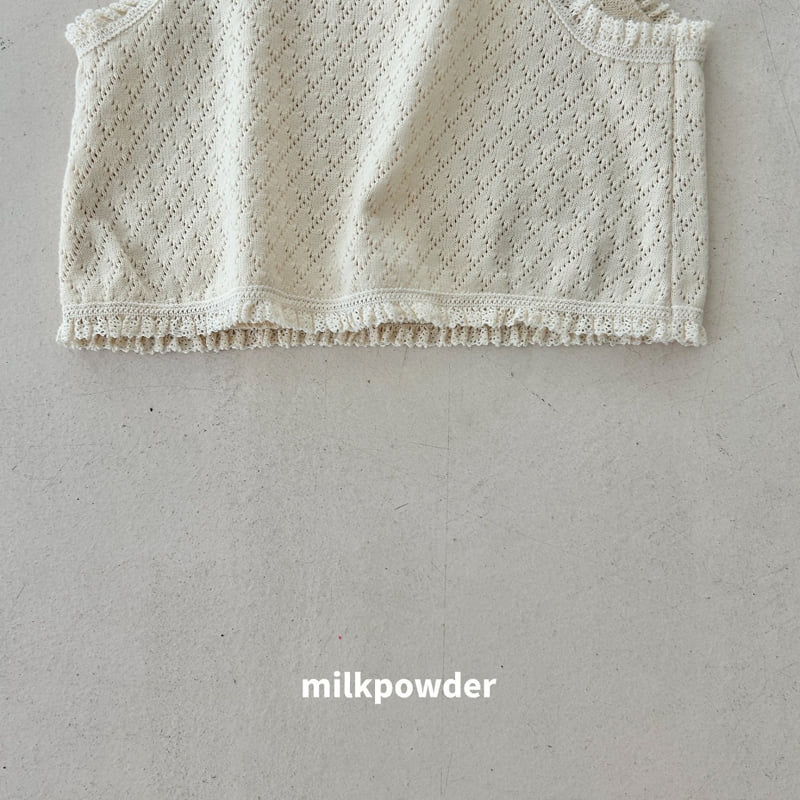Milk Powder - Korean Children Fashion - #discoveringself - Green Lace Vest - 10