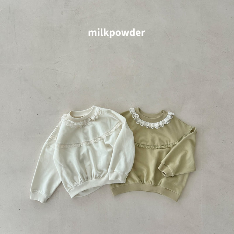 Milk Powder - Korean Children Fashion - #discoveringself - Olive Sweatshirts - 3