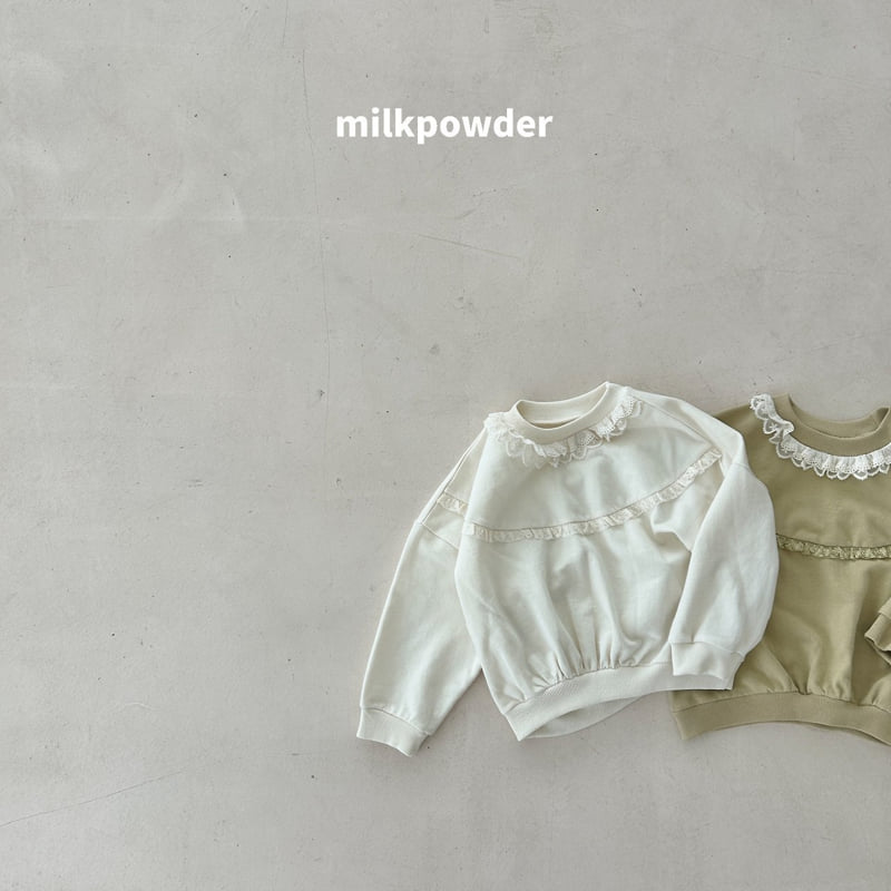 Milk Powder - Korean Children Fashion - #discoveringself - Olive Sweatshirts - 4