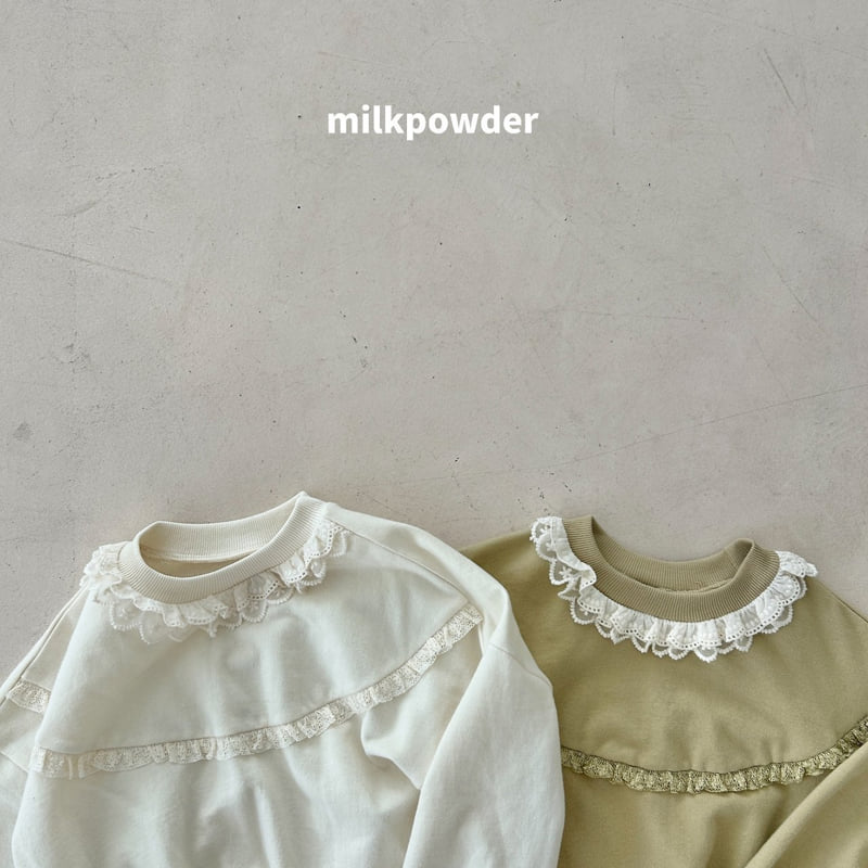Milk Powder - Korean Children Fashion - #kidsshorts - Olive Sweatshirts - 5