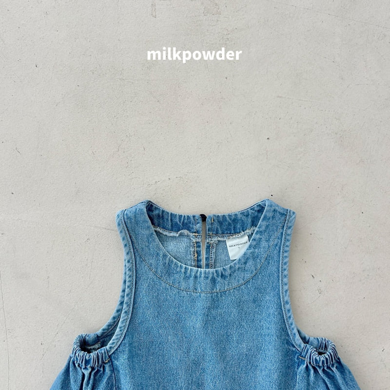 Milk Powder - Korean Children Fashion - #kidsshorts - Mili Denim One-piece - 3