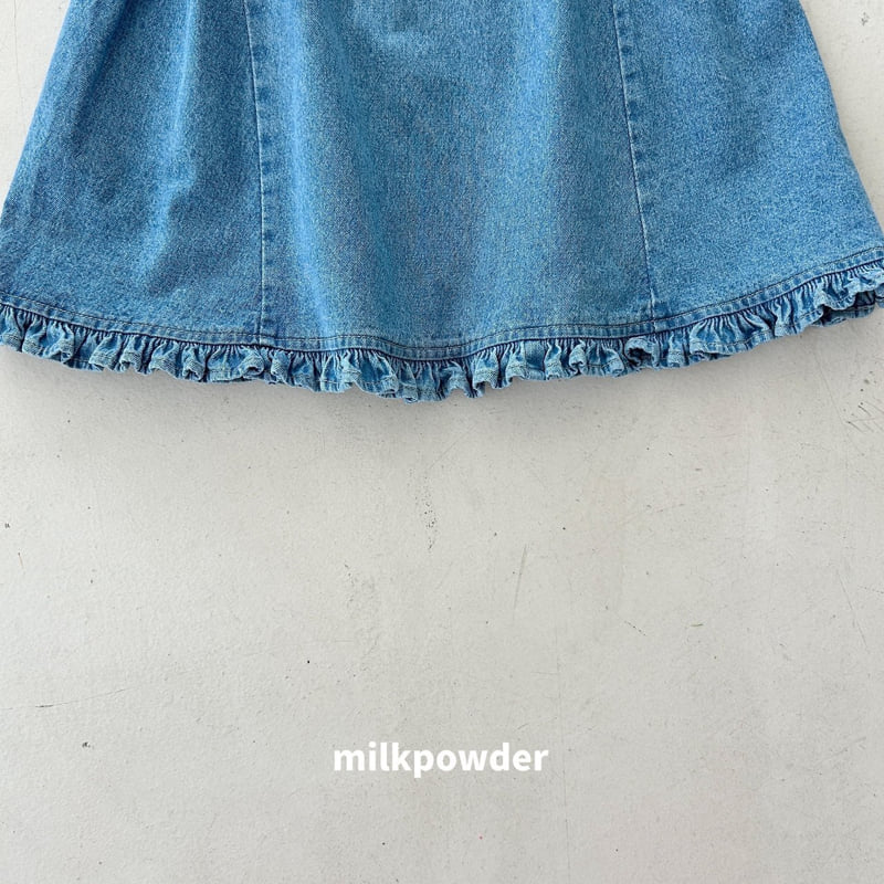Milk Powder - Korean Children Fashion - #kidsshorts - Mili Denim One-piece - 4