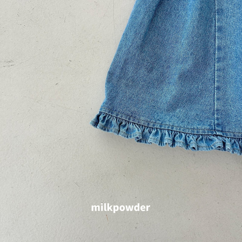 Milk Powder - Korean Children Fashion - #littlefashionista - Mili Denim One-piece - 7
