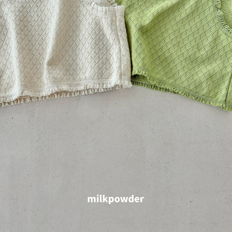 Milk Powder - Korean Children Fashion - #prettylittlegirls - Green Lace Vest - 5