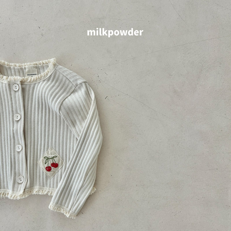 Milk Powder - Korean Children Fashion - #todddlerfashion - Cherry Cardigan - 10