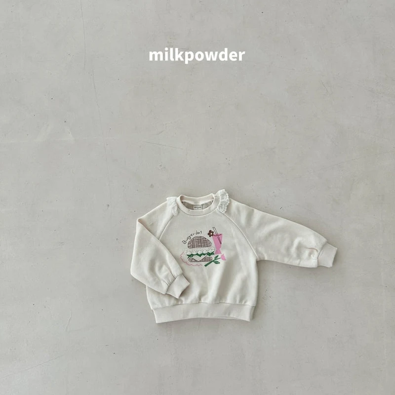 Milk Powder - Korean Children Fashion - #toddlerclothing - Buger Sweatshirts - 7
