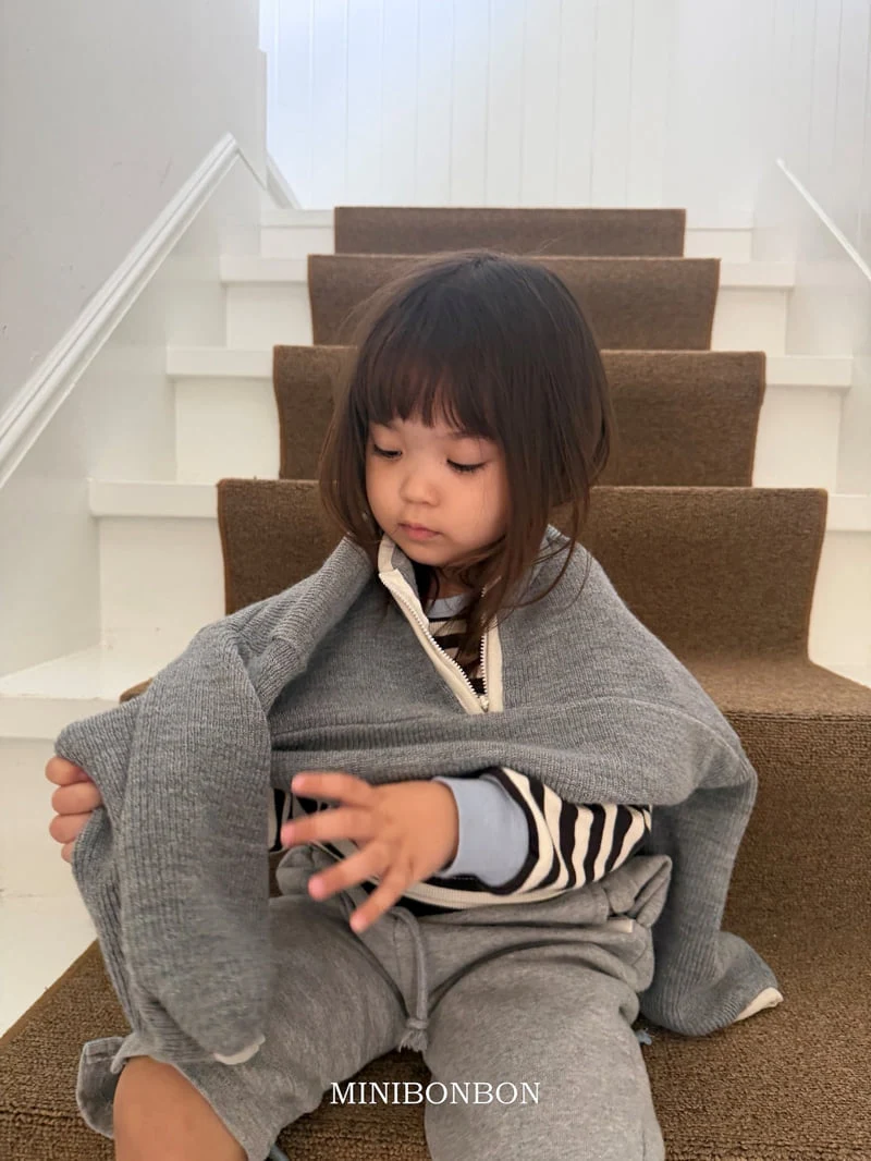 Mini Bongbong - Korean Children Fashion - #Kfashion4kids - Half Walk Zip-up Top - 12