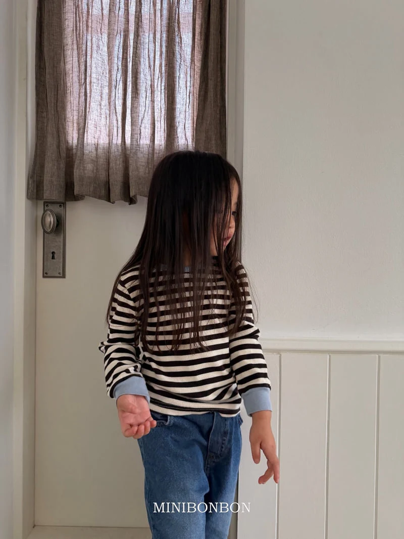 Mini Bongbong - Korean Children Fashion - #childofig - Colored Stripe Tee - 3