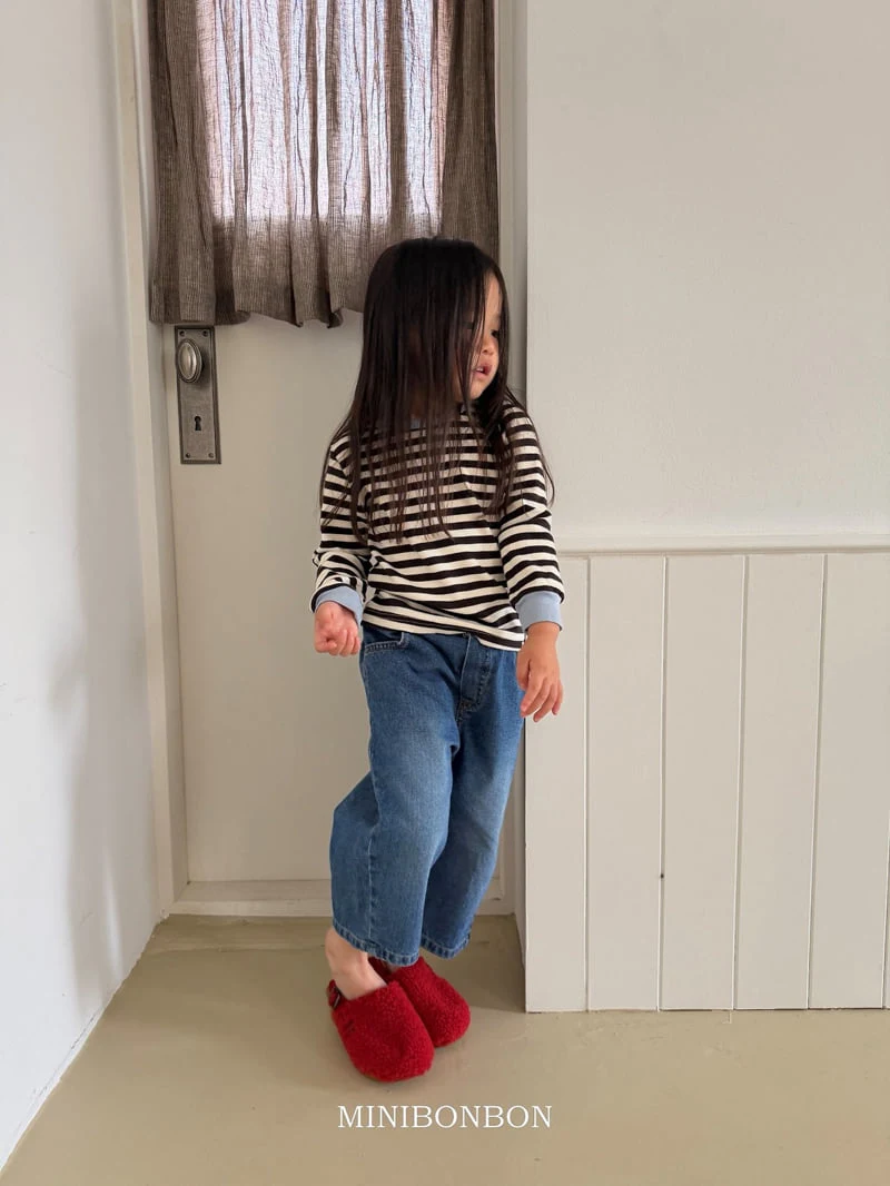Mini Bongbong - Korean Children Fashion - #childofig - Brush Denim Pants - 3