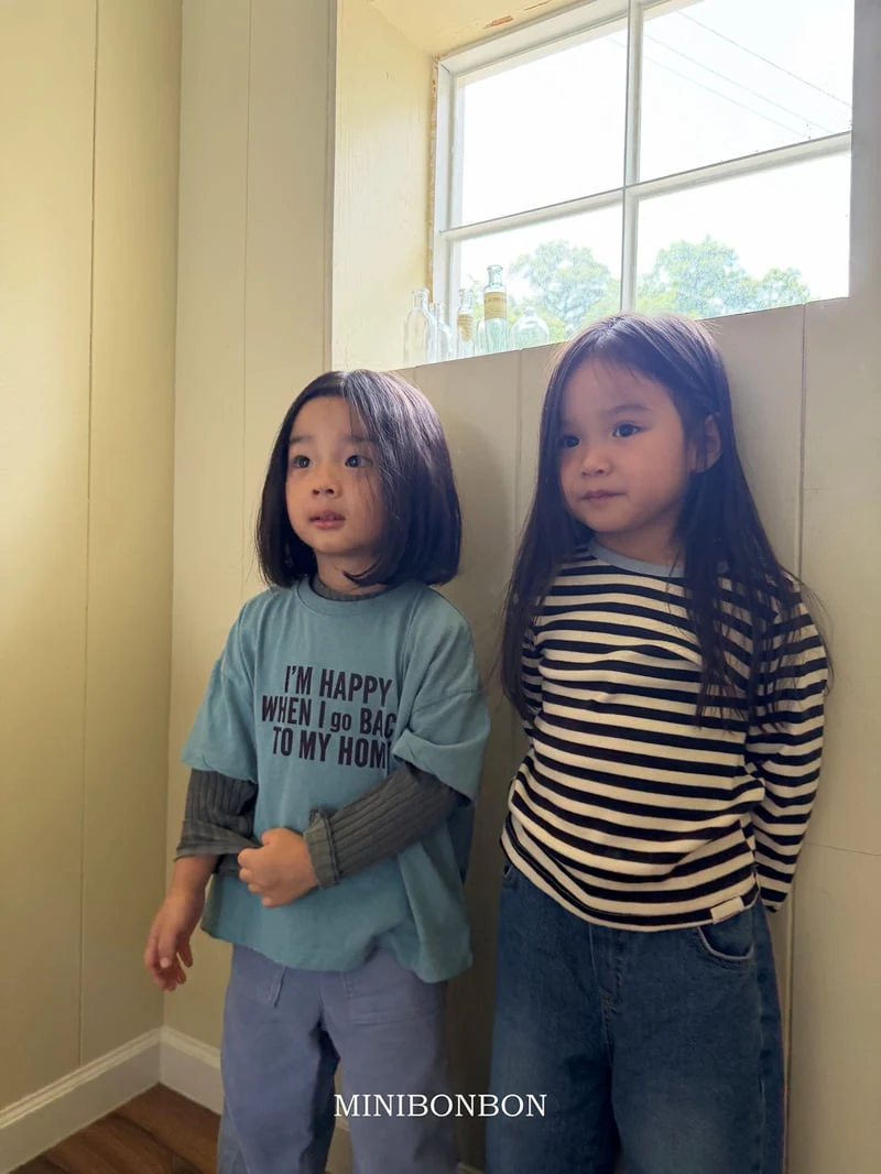 Mini Bongbong - Korean Children Fashion - #childofig - Colored Stripe Tee - 4