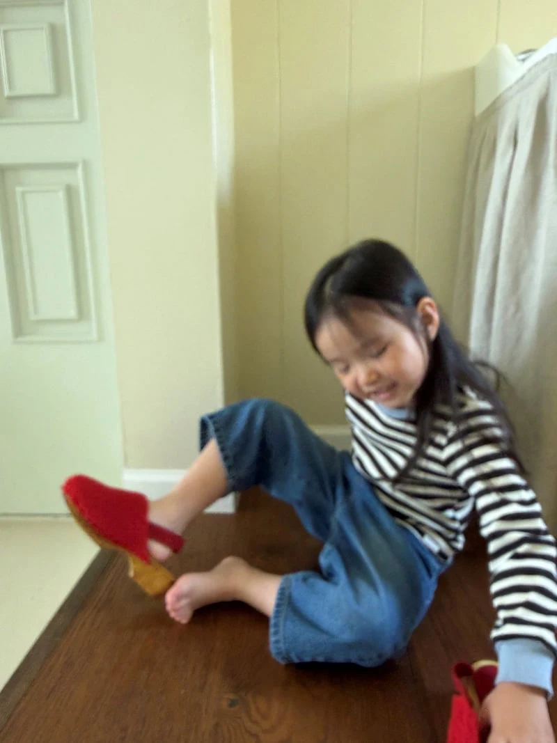 Mini Bongbong - Korean Children Fashion - #discoveringself - Brush Denim Pants - 6