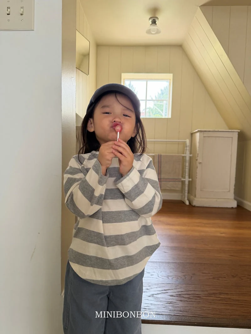 Mini Bongbong - Korean Children Fashion - #kidzfashiontrend - Stripe Tee - 9
