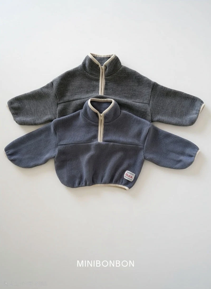 Mini Bongbong - Korean Children Fashion - #minifashionista - Half Walk Zip-up Top
