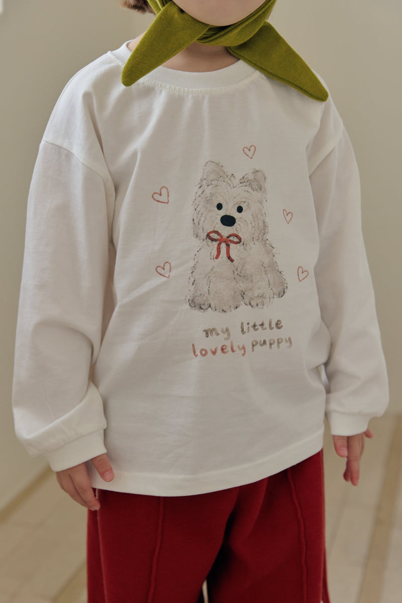 Mome - Korean Children Fashion - #Kfashion4kids - Little Puppy Tee