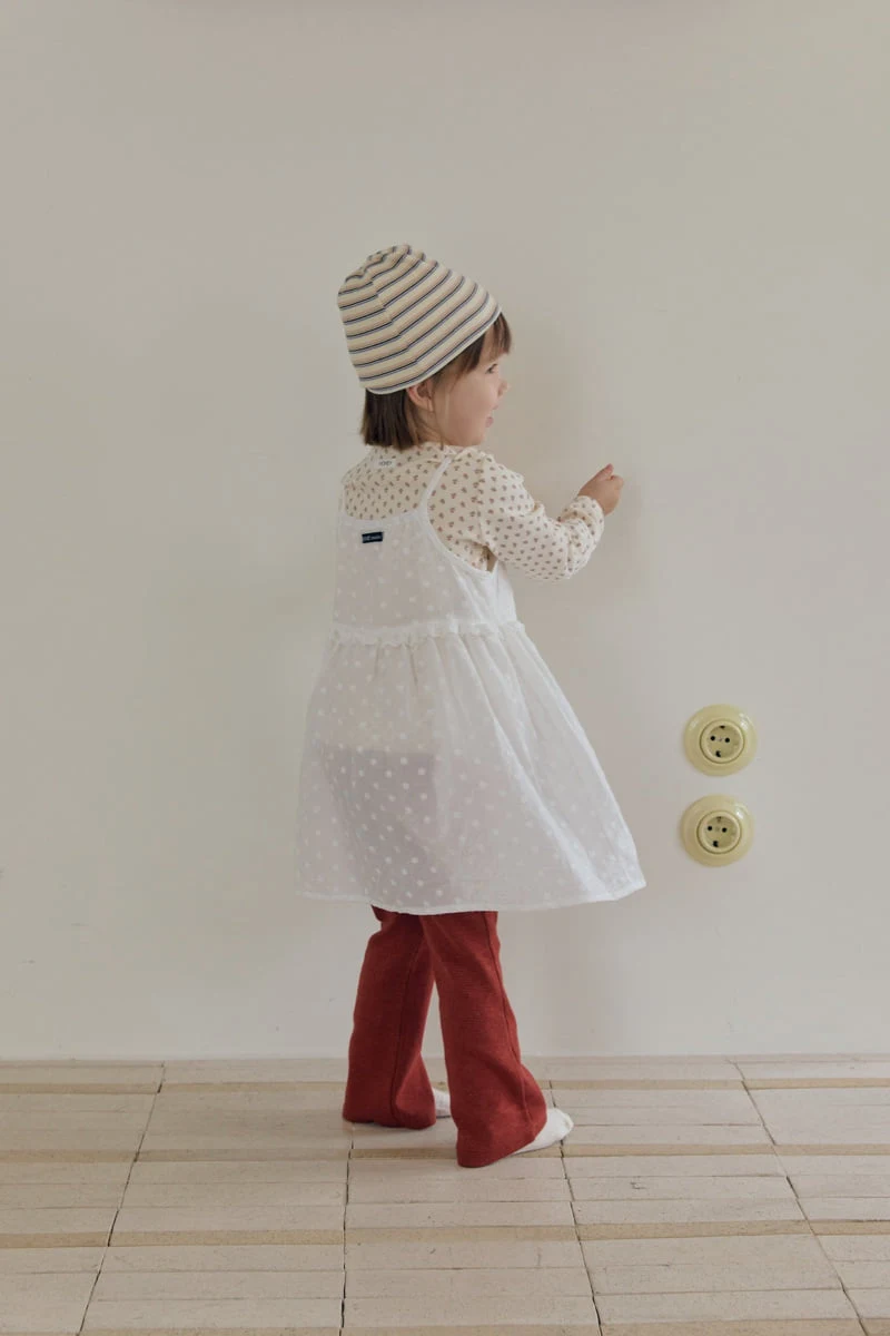 Mome - Korean Children Fashion - #Kfashion4kids - Cream Layered One-piece - 12