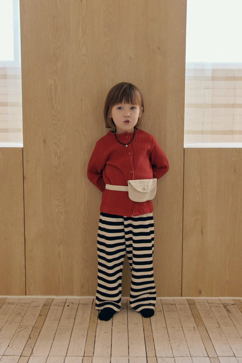 Mome - Korean Children Fashion - #Kfashion4kids - Lolly Ribbed Cardigan - 6
