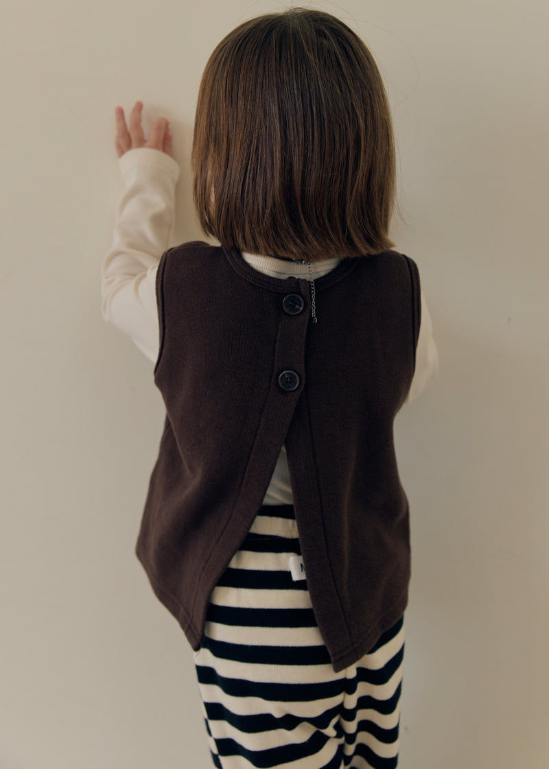 Mome - Korean Children Fashion - #childrensboutique - Button 2-Sided Vest