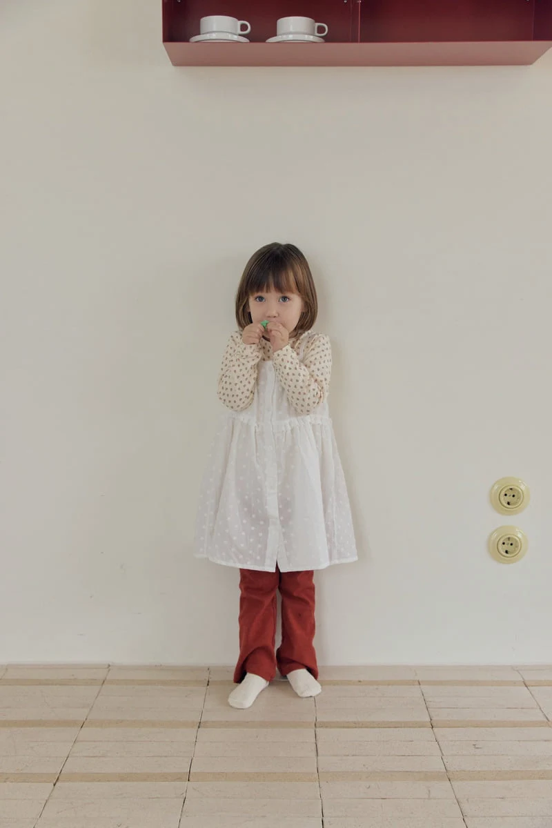 Mome - Korean Children Fashion - #designkidswear - Cream Layered One-piece - 6