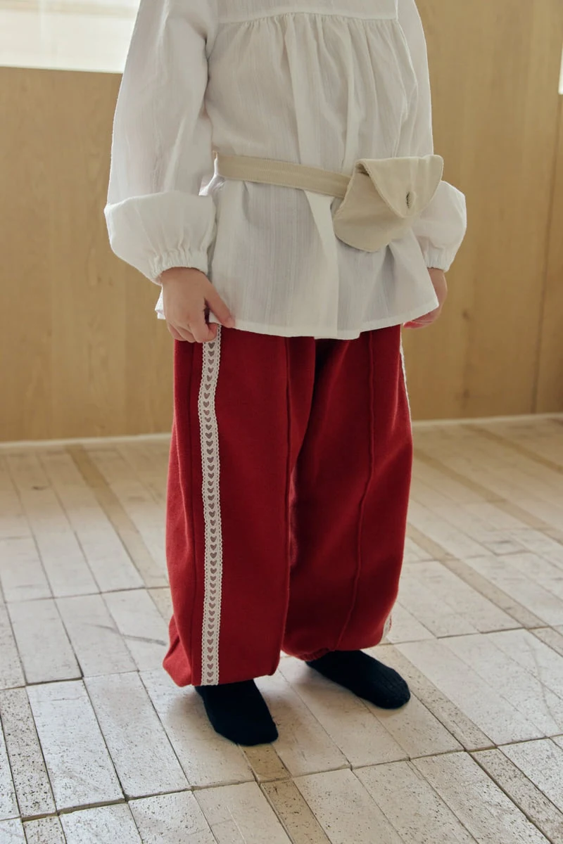 Mome - Korean Children Fashion - #fashionkids - Luv Luv Jogger Pants