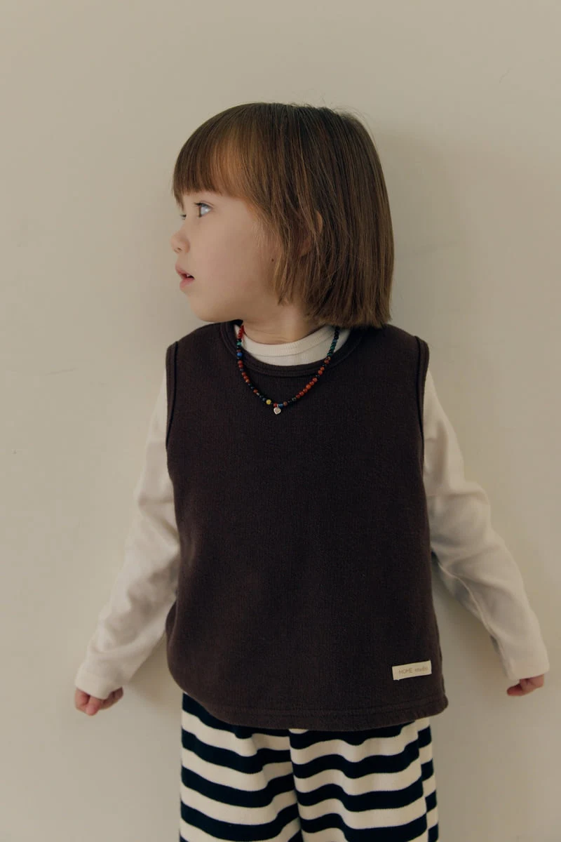 Mome - Korean Children Fashion - #kidsshorts - Button 2-Sided Vest - 5