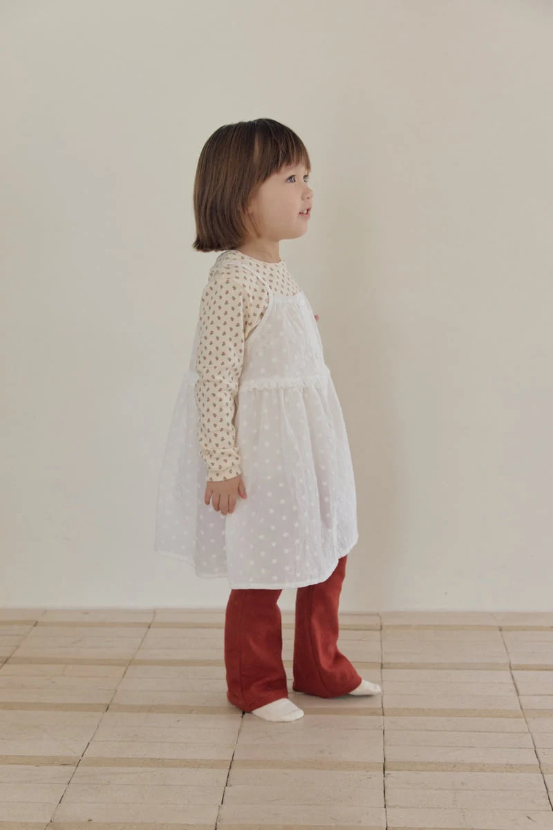 Mome - Korean Children Fashion - #kidsshorts - Soft Flower Tee - 4