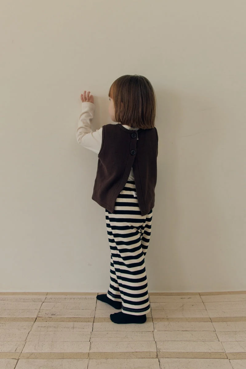Mome - Korean Children Fashion - #kidsstore - Button 2-Sided Vest - 6