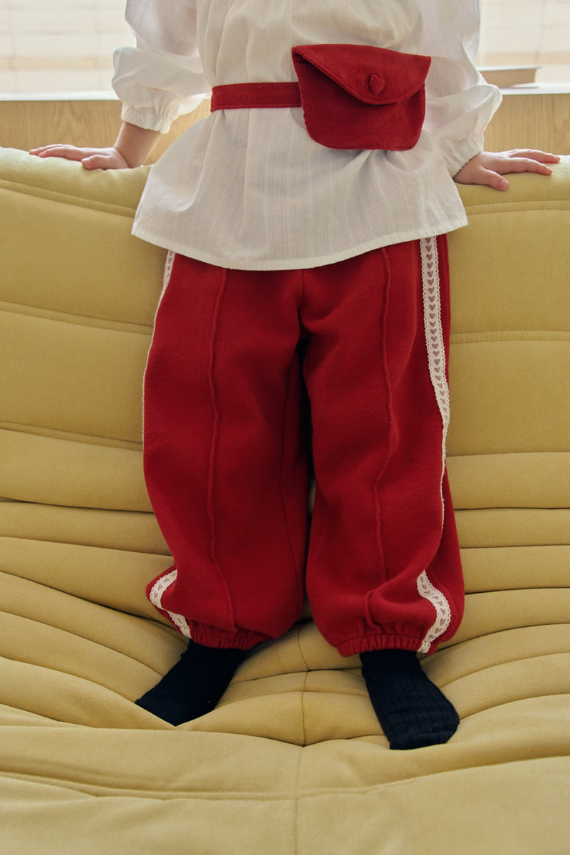 Mome - Korean Children Fashion - #minifashionista - Luv Luv Jogger Pants - 8
