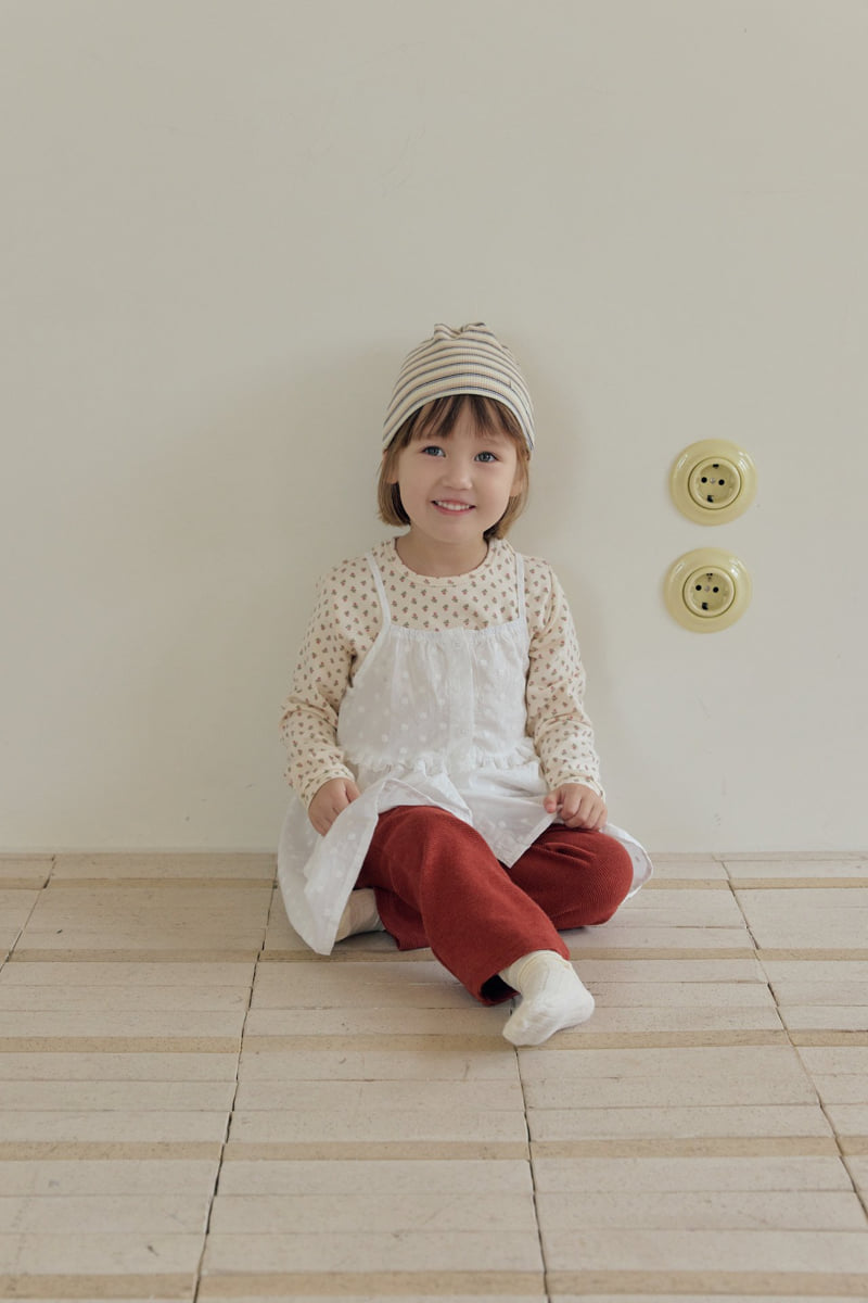 Mome - Korean Children Fashion - #prettylittlegirls - Peach Bootcut Pants - 6