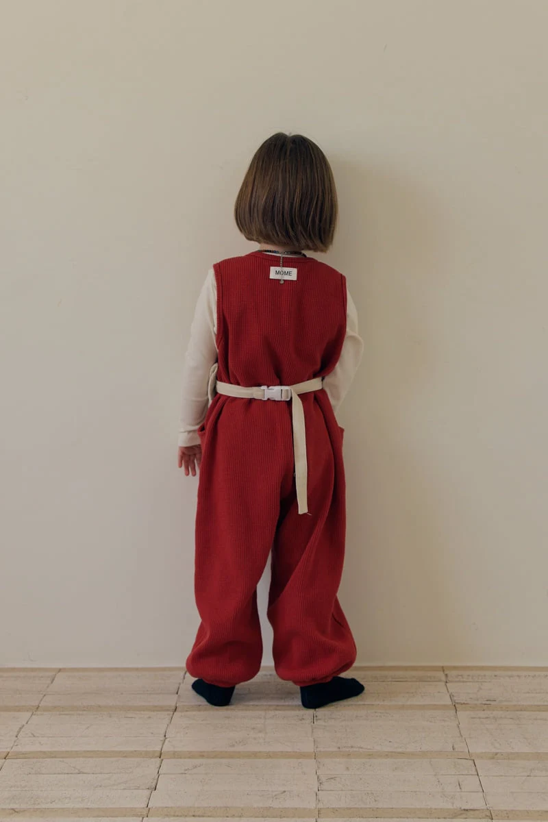 Mome - Korean Children Fashion - #todddlerfashion - Waffle Button Jumpsuit - 9