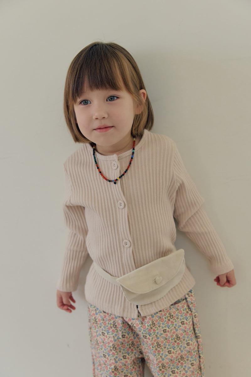 Mome - Korean Children Fashion - #toddlerclothing - Lolly Ribbed Cardigan - 12