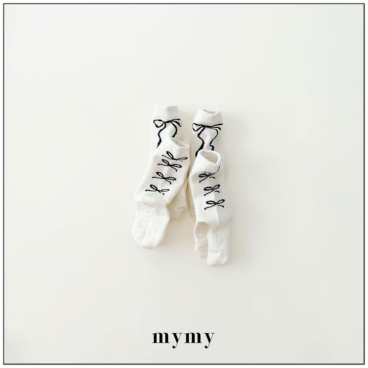 My Socks - Korean Children Fashion - #kidzfashiontrend - White Bean Set - 4