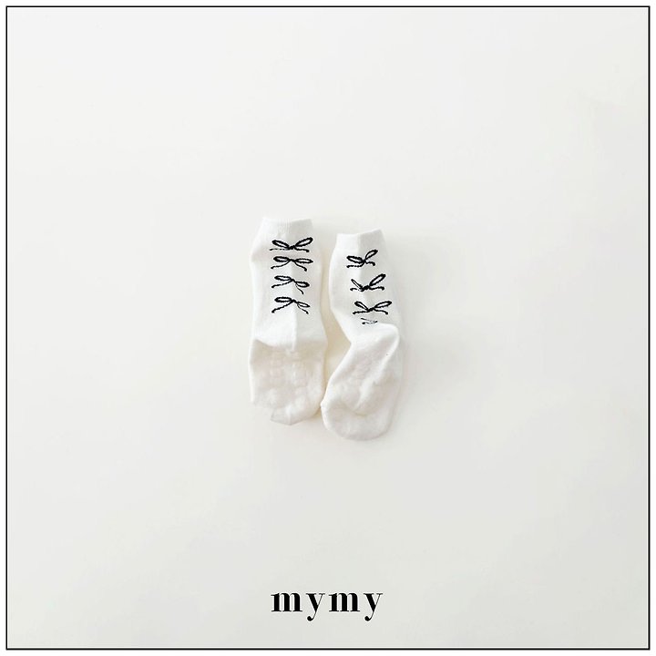 My Socks - Korean Children Fashion - #kidzfashiontrend - White Bean Set - 3