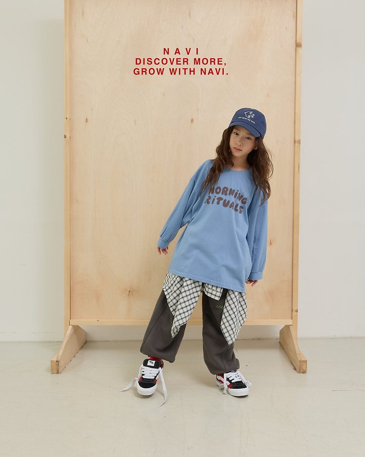 Navi - Korean Children Fashion - #stylishchildhood - Routine Long Tee - 4