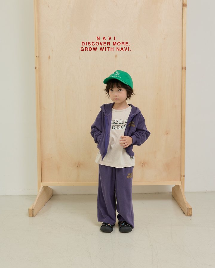 Navi - Korean Children Fashion - #childofig - Flower Hood Zip-up Jacket - 5