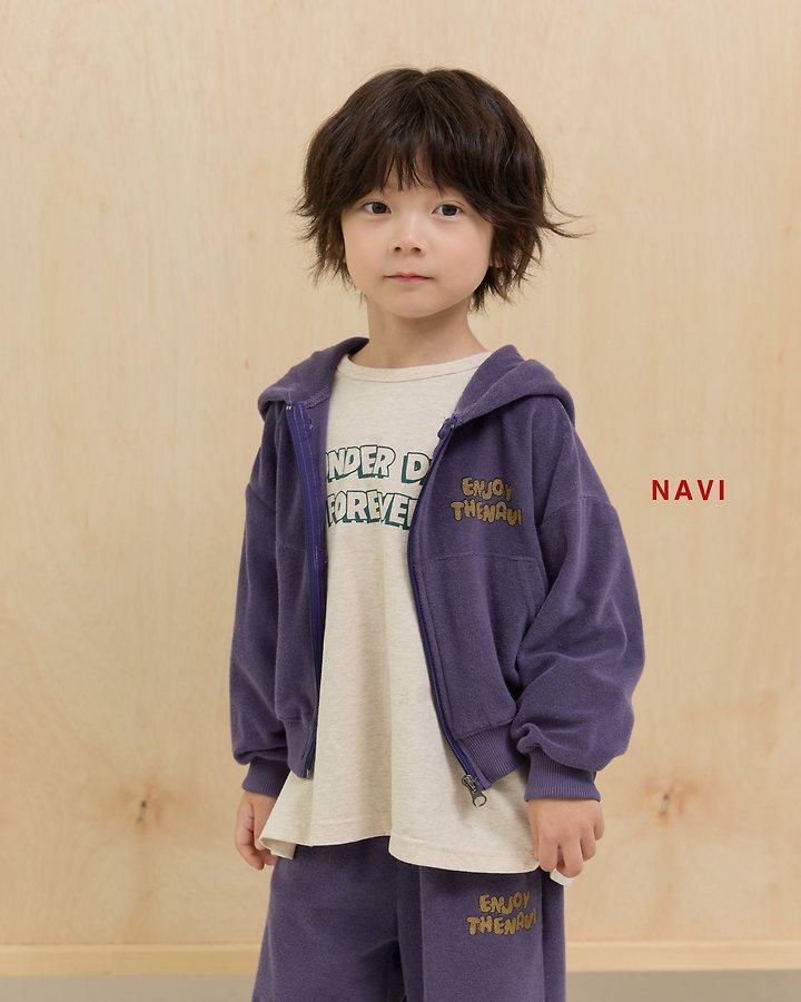Navi - Korean Children Fashion - #childofig - Flower Hood Zip-up Jacket - 6