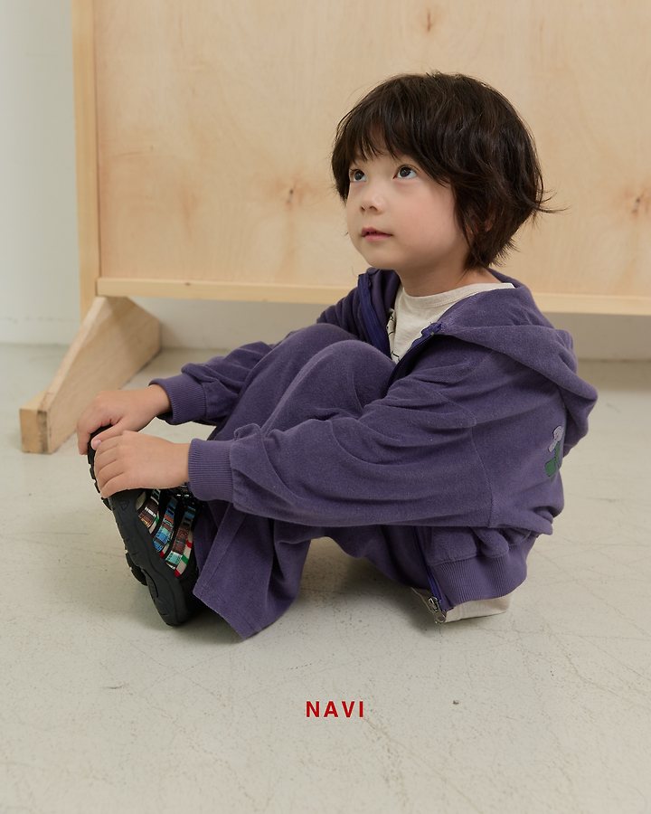 Navi - Korean Children Fashion - #childrensboutique - Flower Hood Zip-up Jacket - 7