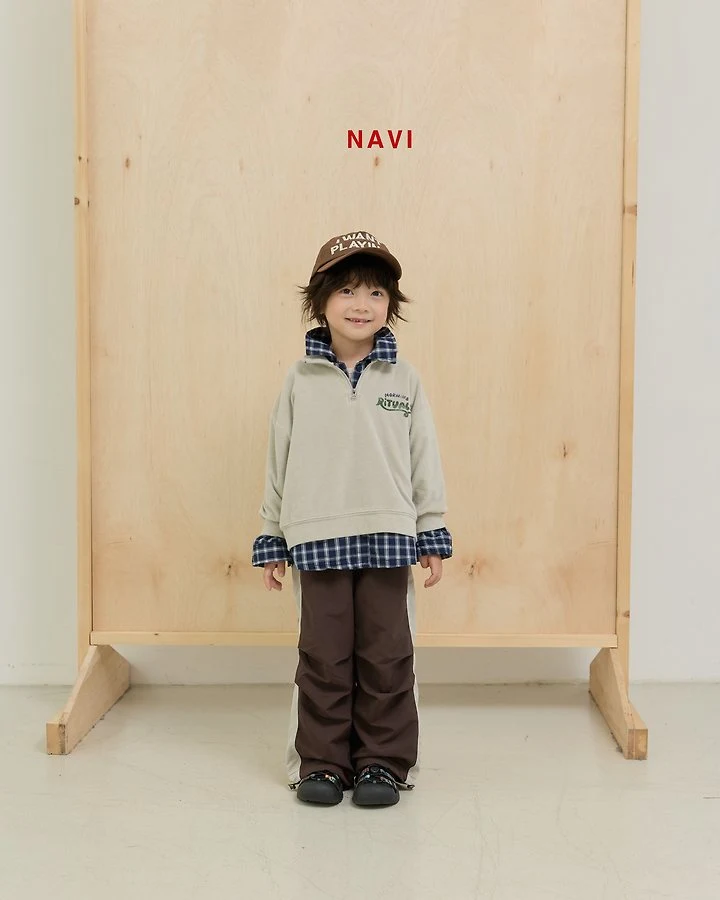 Navi - Korean Children Fashion - #childrensboutique - Morning Half Zip-up Top - 2