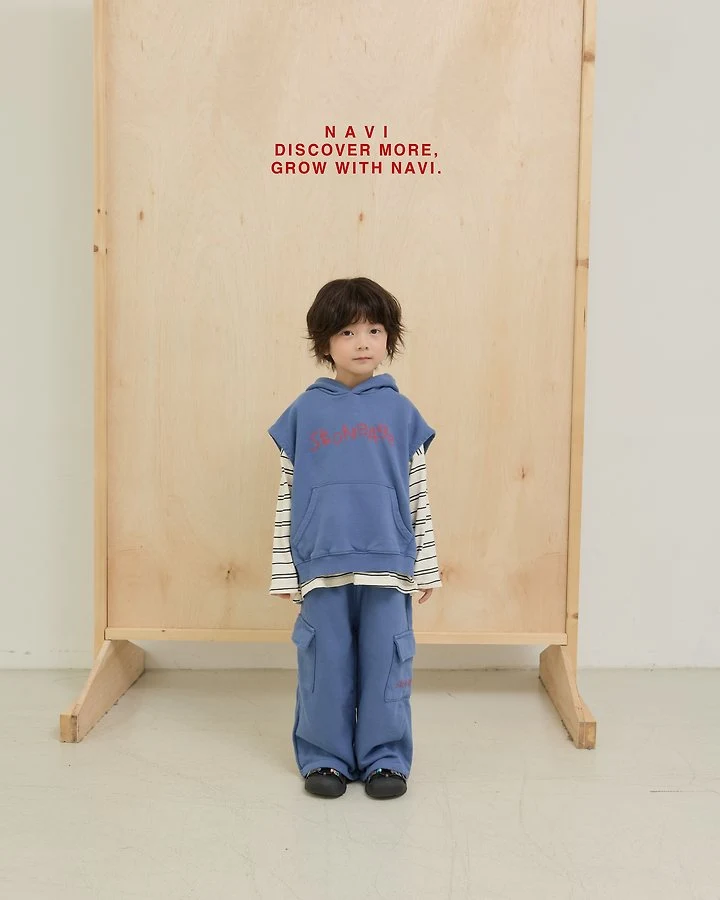 Navi - Korean Children Fashion - #childrensboutique - Stone Hood Vest - 2